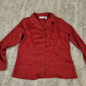 Red Striped Blouse with Camisole